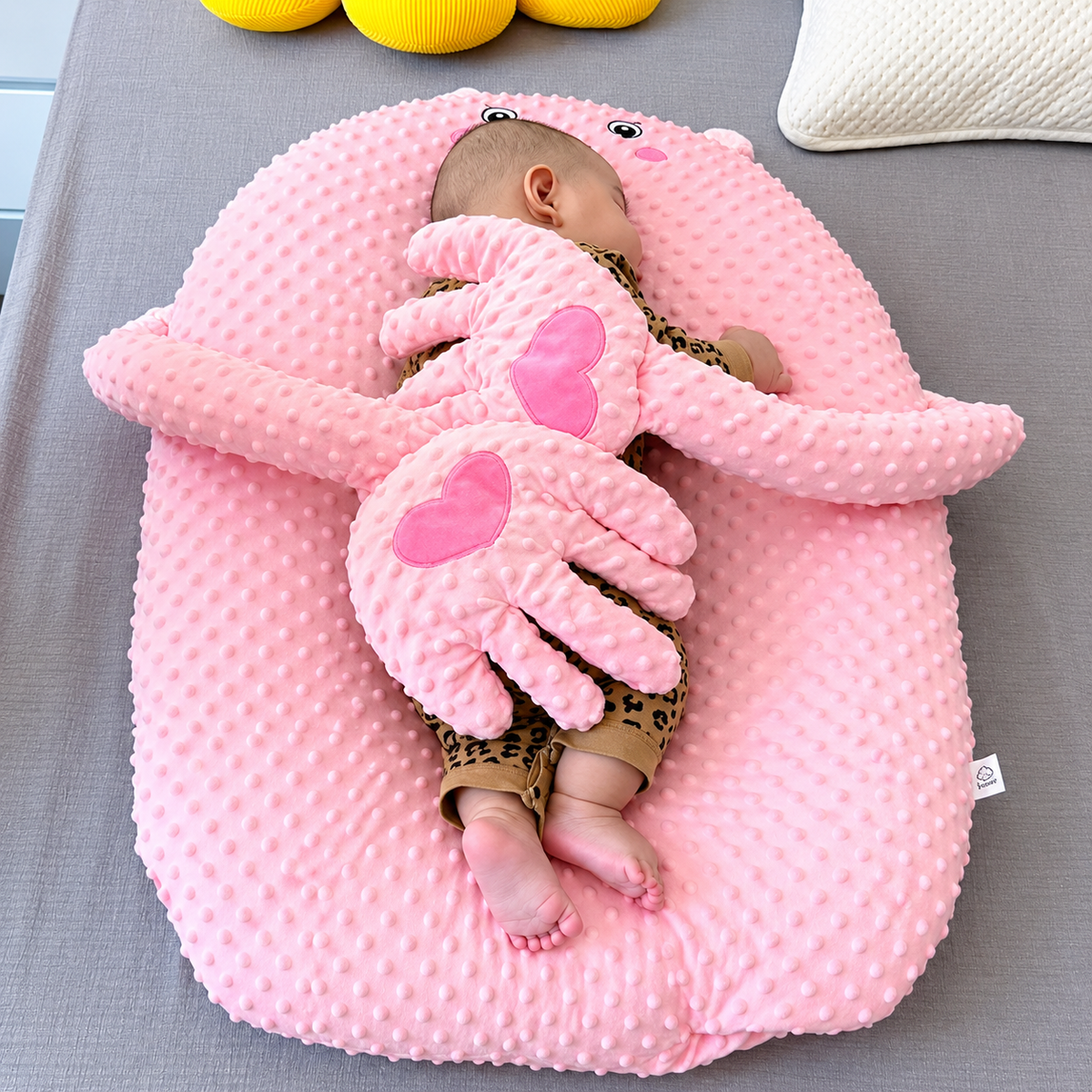 Baby Cuddle Support Pillow – Dual Arm Anti-Roll Cushion for Infants