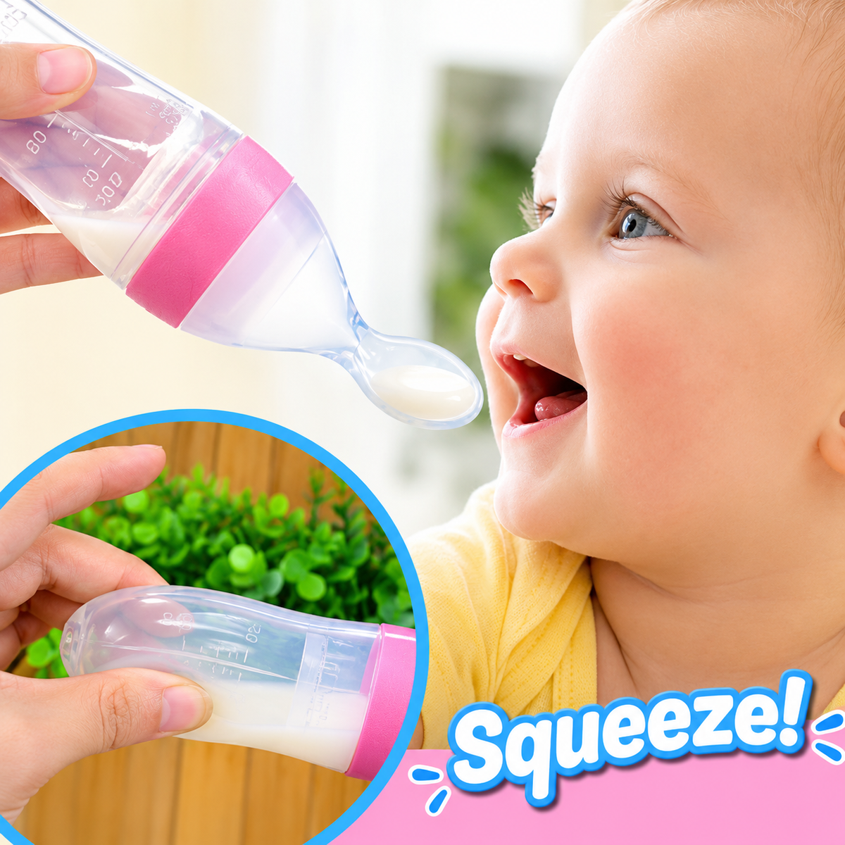 Baby Spoon Feeder – Soft Silicone Feeding Spoon & Baby Food Dispenser