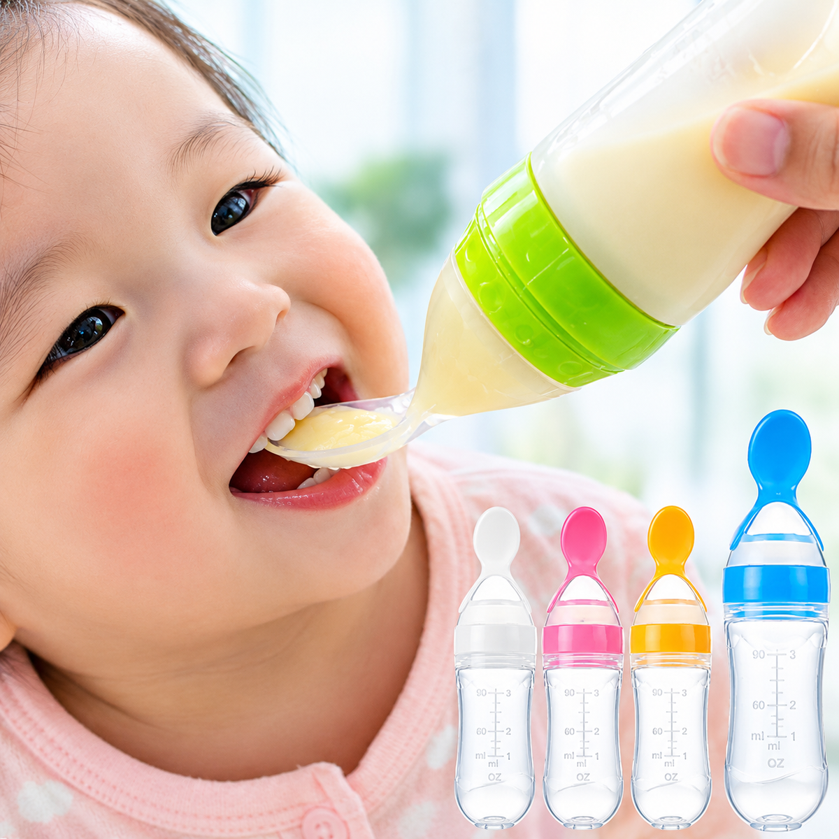 Baby Spoon Feeder – Soft Silicone Feeding Spoon & Baby Food Dispenser