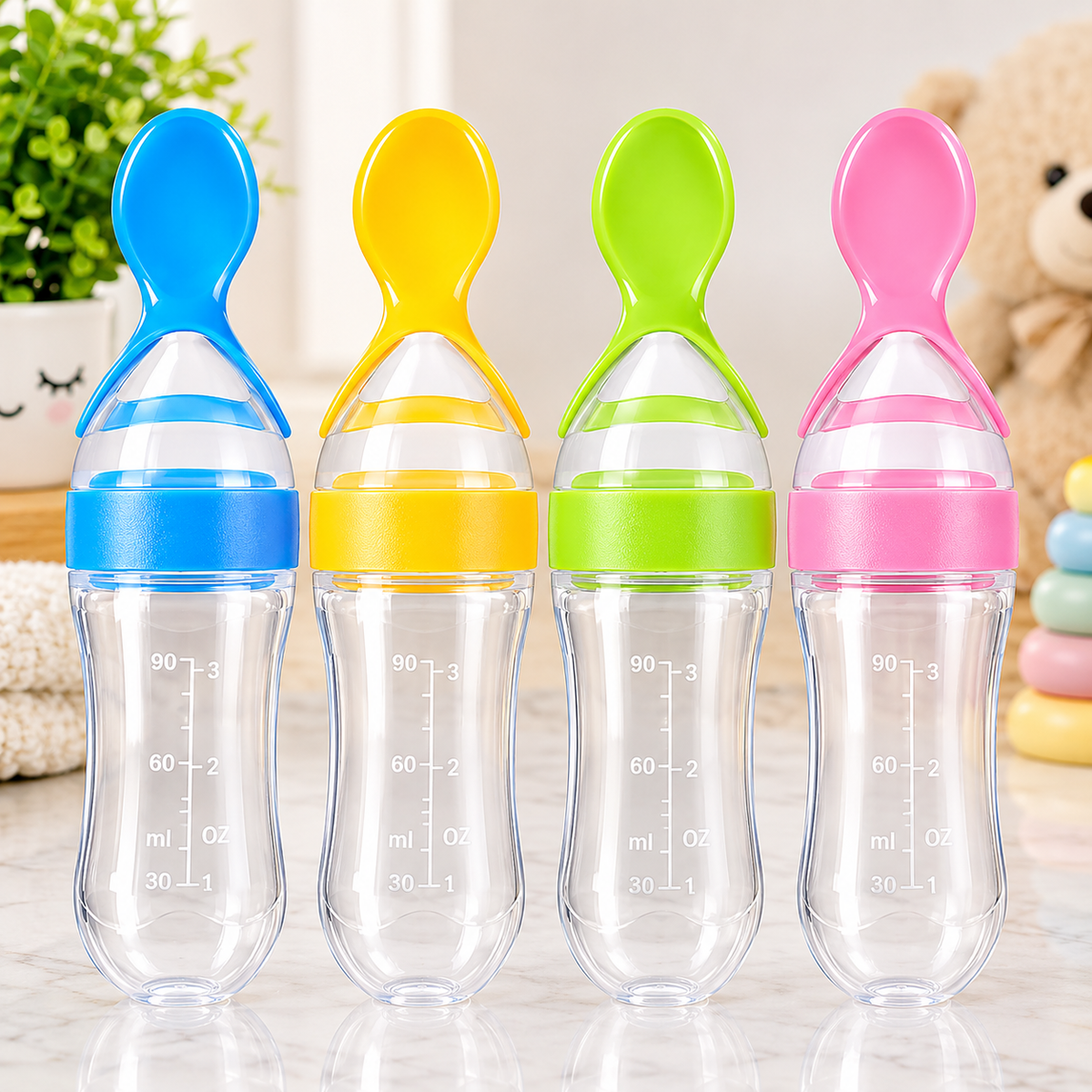 Baby Spoon Feeder – Soft Silicone Feeding Spoon & Baby Food Dispenser