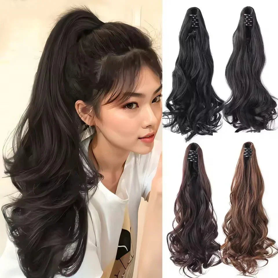 Long Wavy Claw Clip Ponytail Extension