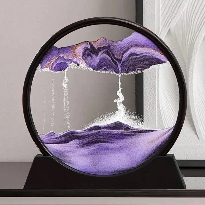 Round Flowing Sand Art Lamp